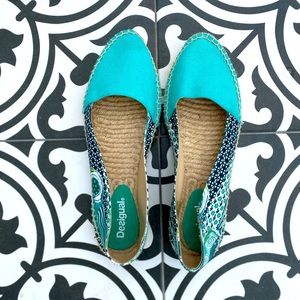 Desigual turquoise print espadrilles